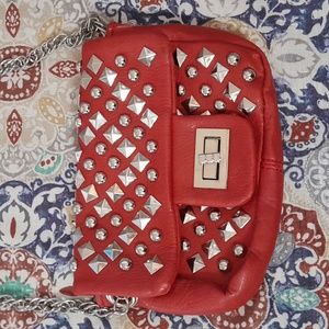 Studded Red Purse